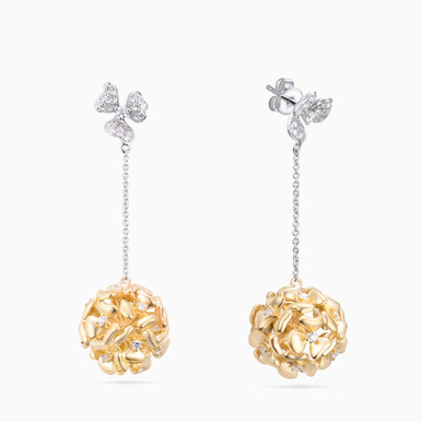 Multi Shaped Diamond Drop Earrings in 18K Gold - ER100783C8
