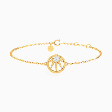 Circle Diamond Chain Bracelet in 18K Gold - 21047110307