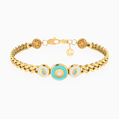 Sphere Enamel Coated Chain Bracelet in 18K Gold - 21010650411