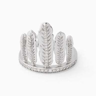 Feather Diamonds Ring in 18K Gold - 40992