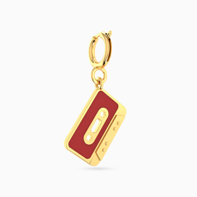 Cassette tape Enamel Coated Charm in 18K Gold - 21053110092