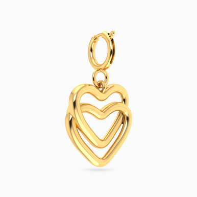Hearts Charm in 18K Gold - 21053110060