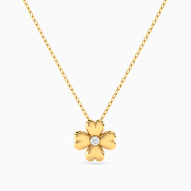 Flower Diamonds Necklace in 18K Gold - 21046110934