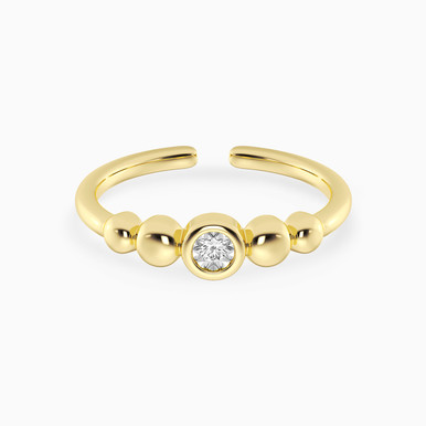 Circle Lab Grown Diamonds Gold Plated Ring - MSR00837