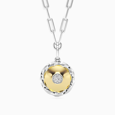 Circle Lab Grown Diamonds Sterling Silver Necklace - MSP00838