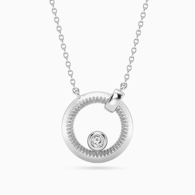 Circle Lab Grown Diamonds Sterling Silver Necklace - AMP01257