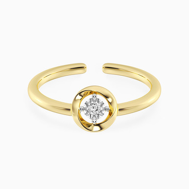 Circle Lab Grown Diamonds Gold Plated Ring - MSR00832