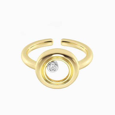 Circle Lab Grown Diamonds Gold Plated Ring - MSR00827