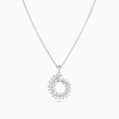 Swirl Cubic Zirconia Necklace in 18K Gold - 11005180096 Swirl Cubic Zirconia Necklace in 18K Gold - 11005180096