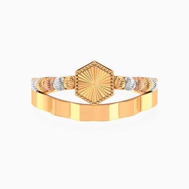 Hexagon Ring in 21K Gold - 22002112235