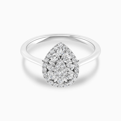 Pear Diamond Ring in 18K Gold - RG98689