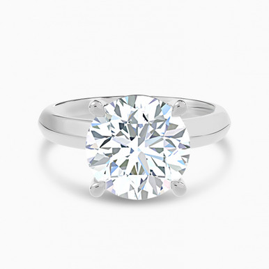 3.52 CT Round Lab Grown Diamond Ring in 18K Gold - AJR36483