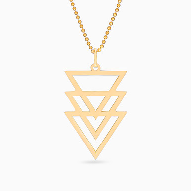 Triangle Necklace in 21K Gold - 12005140517