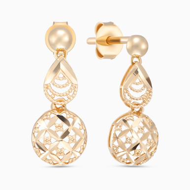 Circle Shaped Jewelry Set in 21K Gold - 12001890437