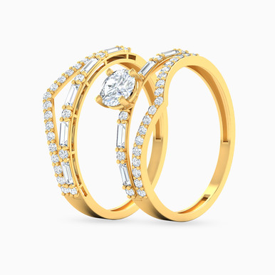 Cubic Zirconia Twin Rings in 18K Gold - 21039790085 Cubic Zirconia Twin Rings in 18K Gold - 21039790085