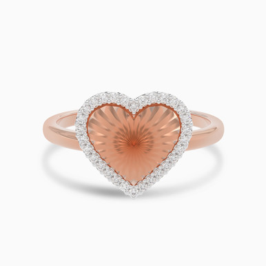 Heart Diamond Ring in 18K Gold - SAR05487