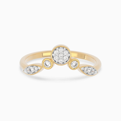 Circle Diamond Ring in 18K Gold - SAR05222
