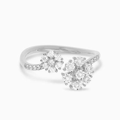 Flower Diamond Ring in 18K Gold - AR021090
