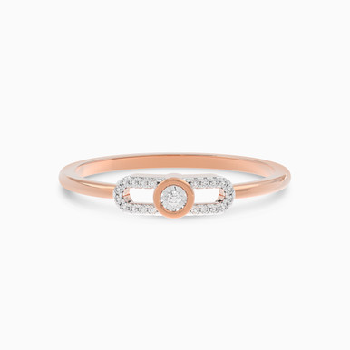 Circle Diamond Ring in 18K Gold - SAR05435