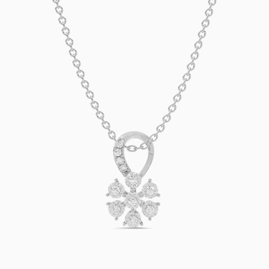 Flower Diamond Necklace in 18K Gold - MSP01321
