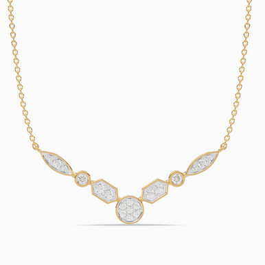 Shapes Diamond Necklace in 18K Gold - SAP05222