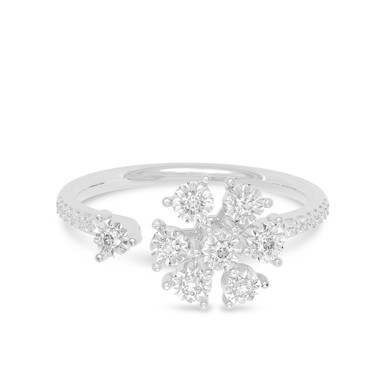 Flower Diamond Ring in 18K Gold - AR021082