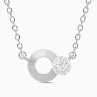 Circles Diamond Necklace in 18K Gold - MSP00836
