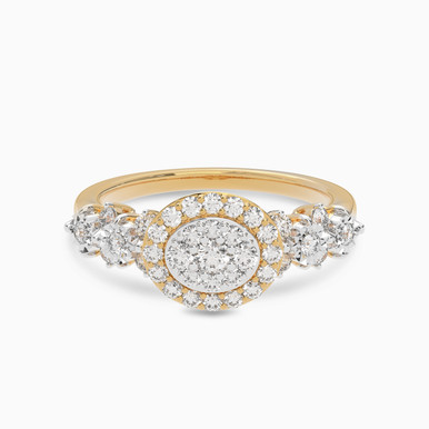 Circle Diamond Ring in 18K Gold - ASPR6369