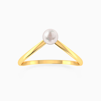 Single Pearl Ring in 18K Gold - 21048110786