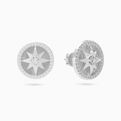Star Diamond Stud Earrings In 18K Gold - SAE05701