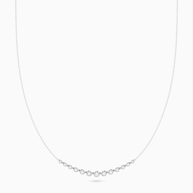 Diamond Necklace In 18K Gold - NK401361W18DI1