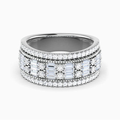 Diamond Ring In 18K Gold - RN411373W18DI1
