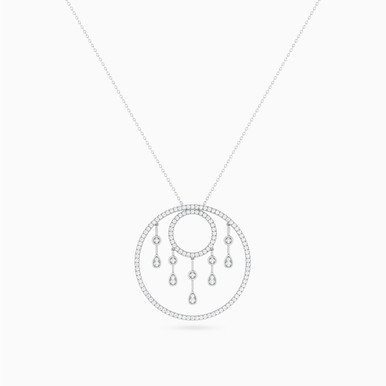 Dream Catcher Diamond Necklace In 18K Gold - PN418554W18DI1