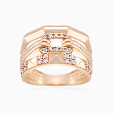 Cubic Zirconia Ring in 21K Gold - 72002030010