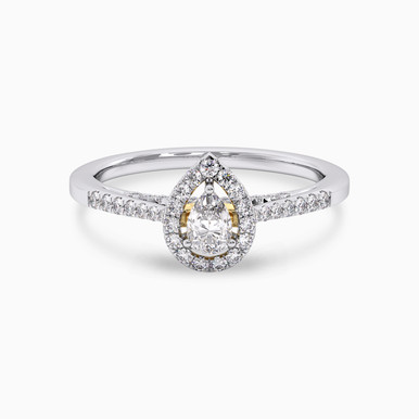 Pear Diamond Ring in 18K Gold - KR606334