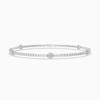 Diamond Chain Bracelet In 18K Gold - AJB02255