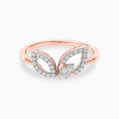 Butterfly Diamond Ring in 18K Gold - KR613719