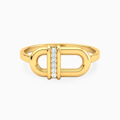 Oval Diamond Ring In 18K Gold - 21048790002