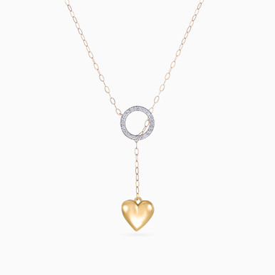Circle Diamonds Necklace in 18K Gold - 21046110953