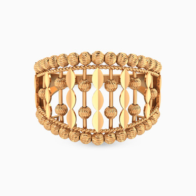 Straps & Beads Ring In 21K Gold - 22002112330