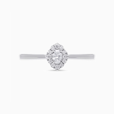 Marquise Lab Grown Diamond Sterling Silver Cluster Ring - KR614623
