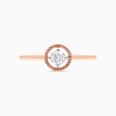 Circle Lab Grown Diamond Gold Plated Ring - KR110194