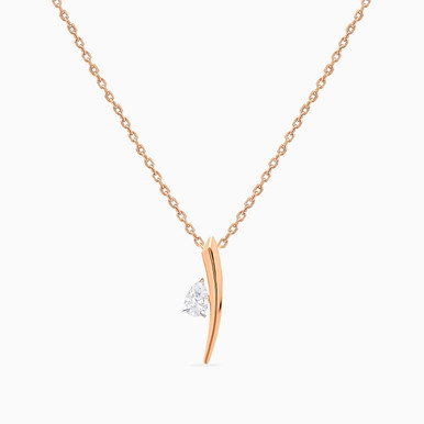 Curve Lab Grown Diamond Gold Plated Necklace - KP614636