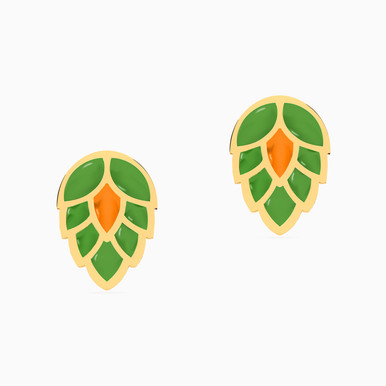 Kids Leaf Stud Earrings in 18K Gold - 21051140123