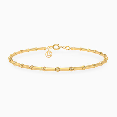 Cylindrical Beads & Spheres Bracelet In 18K Gold - 21010020163