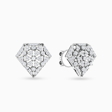 Jewel Diamond Stud Earrings In 18K Gold - ER421369W18DI1