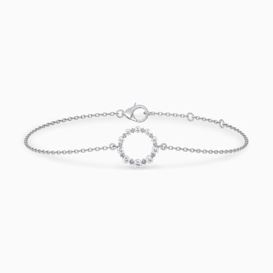 Circular Sequence Diamond Chain Bracelet In 18K Gold - KB613729 Circular Sequence Diamond Chain Bracelet In 18K Gold - KB613729