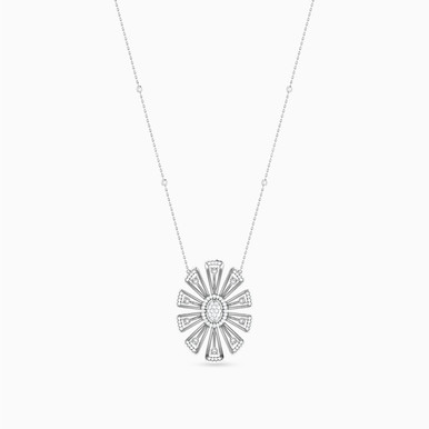 Sunburst Diamond Necklace In 18K Gold - NT406220W18DI1