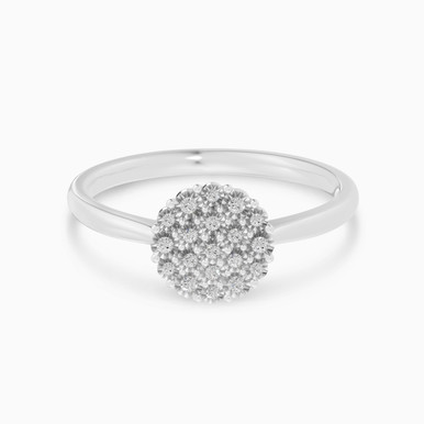 Sphere Diamond Cluster Ring In 18K Gold - SAR05775