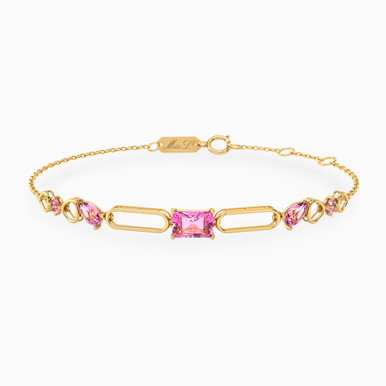 Links Rose Stone Chain Bracelet in 18K Gold - 21047110256 Links Rose Stone Chain Bracelet in 18K Gold - 21047110256